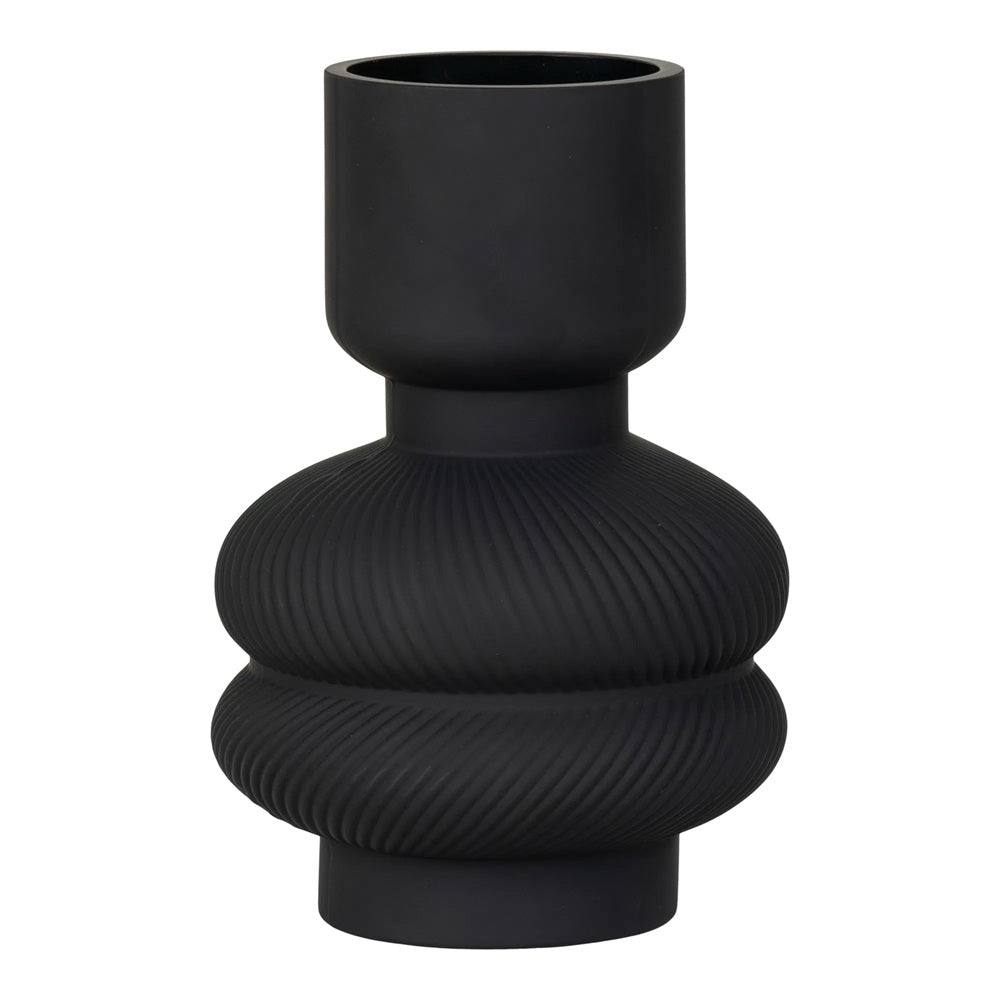 vase décoratif en verre noir design moderne House Nordic